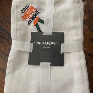 set of 4 Cynthia Rowley Cotton Halloween Napkins